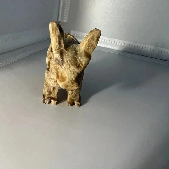 Miniature Donkey With Baby Inside Hand carved In India Soapstone - Picture 4 of 8